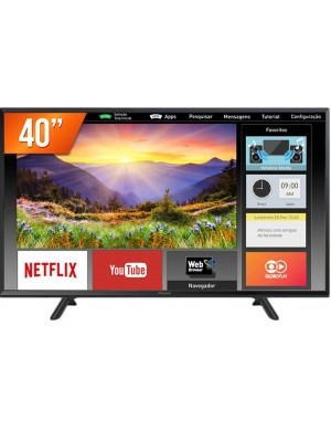 SMART TV 40 PANASONIC LED FULL HD WIFI Bluetooth HDMI USB - PRETO